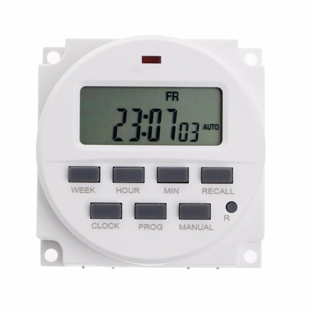 15.98 tommers lcd digital tidtaker 220v ac 7 dager programmerbar tidsbryter  tm618n-2 sifret tidtakere brytere