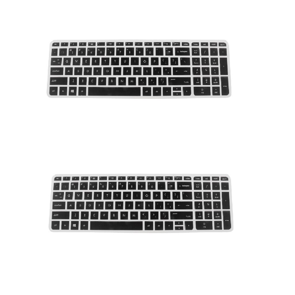 2pcs Silicone Keyboard Skin Cover Protector for HP Pavilion 15'' PC Laptop Keyboard Soft Case Cover Protector Skin Film
