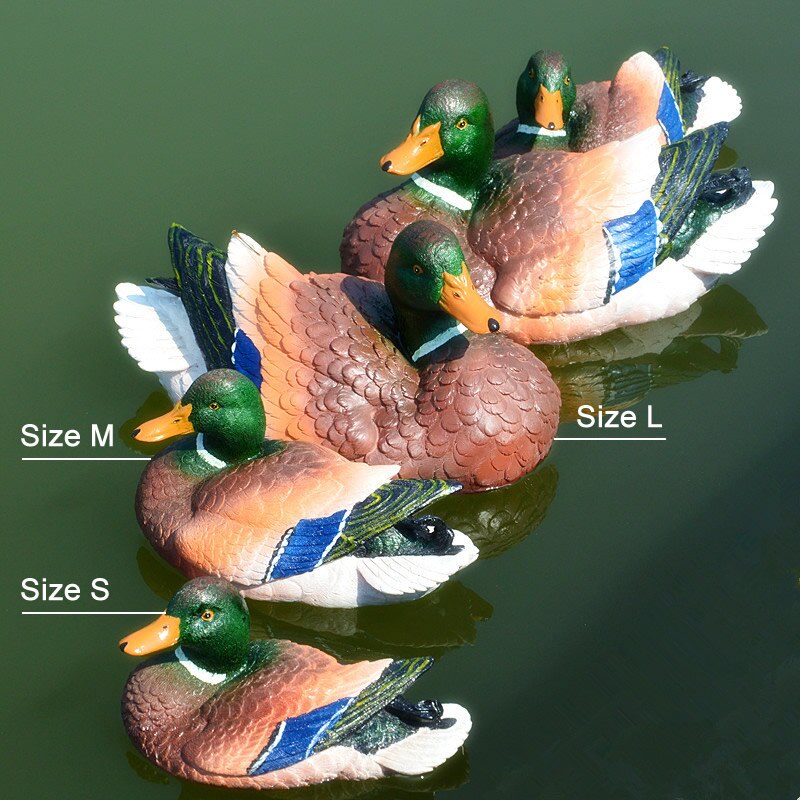 [YL] Swimming pool Floating water Yellow duck Statue Outdoor Garden Pond Decorative Resin animal Sculpture Home Decor Ornament