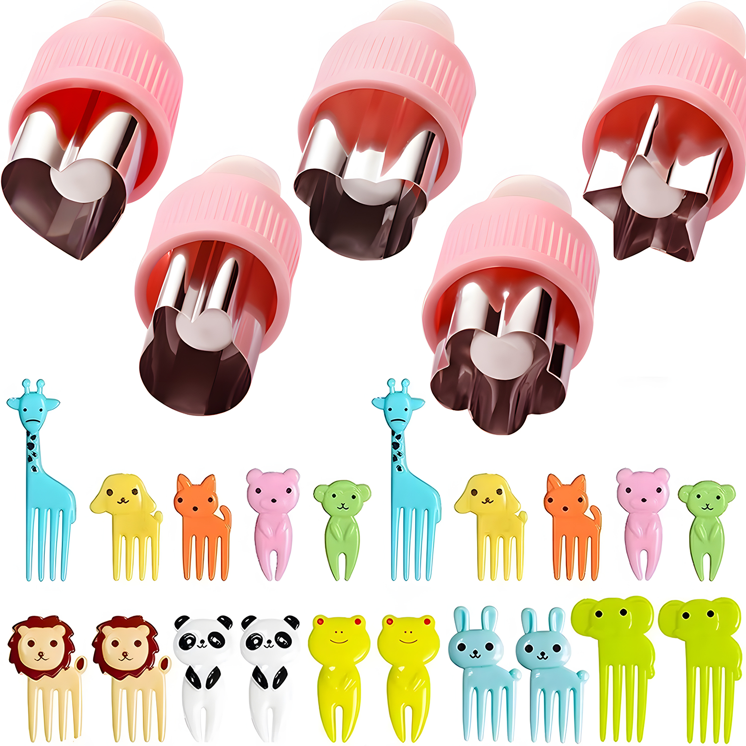 Accesorii pentru cutii de prânz bento pentru copii cu mini furculițe pentru fructe/tăietor de fructe/recipient pentru sos de soia/căptușeli din silicon pentru brioșe: Portocale