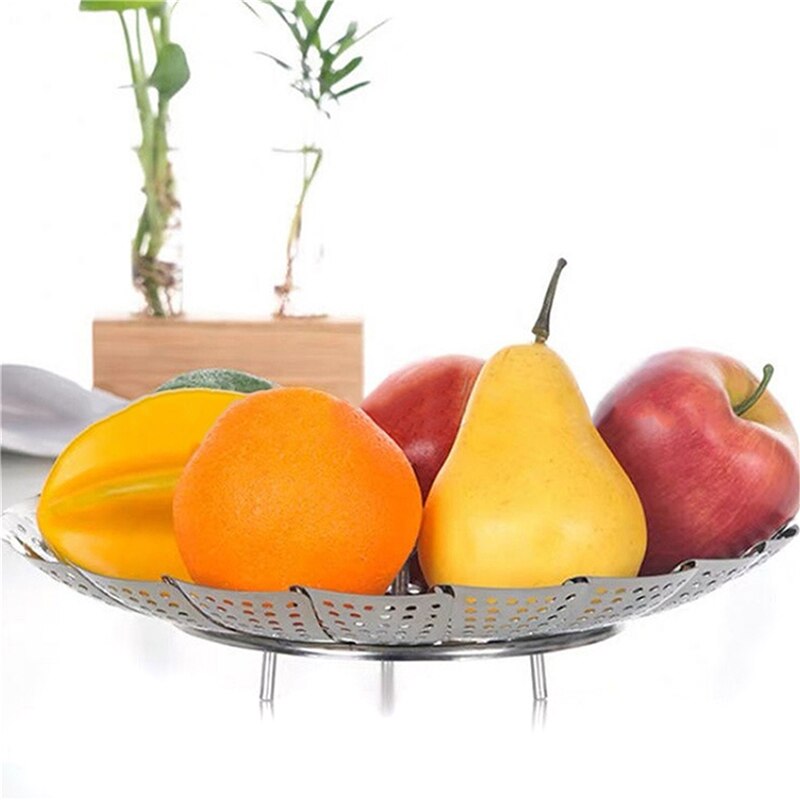 Plat pliant vapeur inox alimentaire vapeur panier maille légumes cuiseur vapeur extensible pratique cuisine Gadget