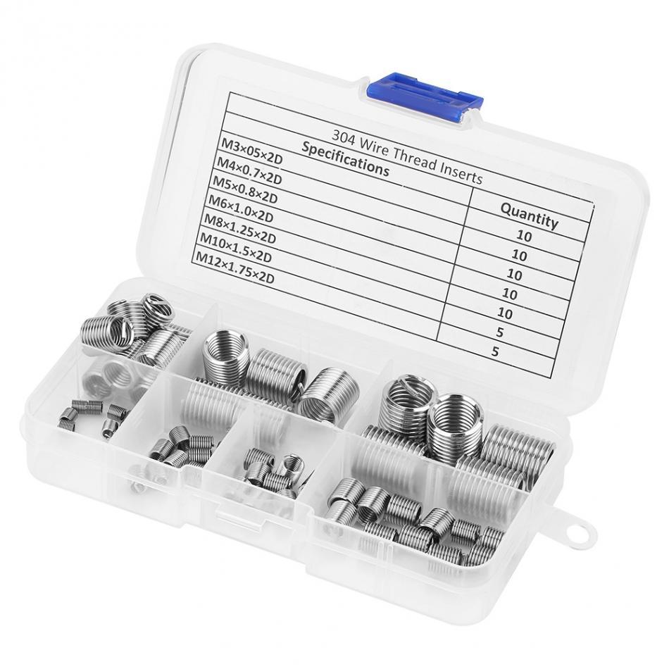 60 stk m3-m12 rustfrit stål gevind reparation ind... – Vicedeal
