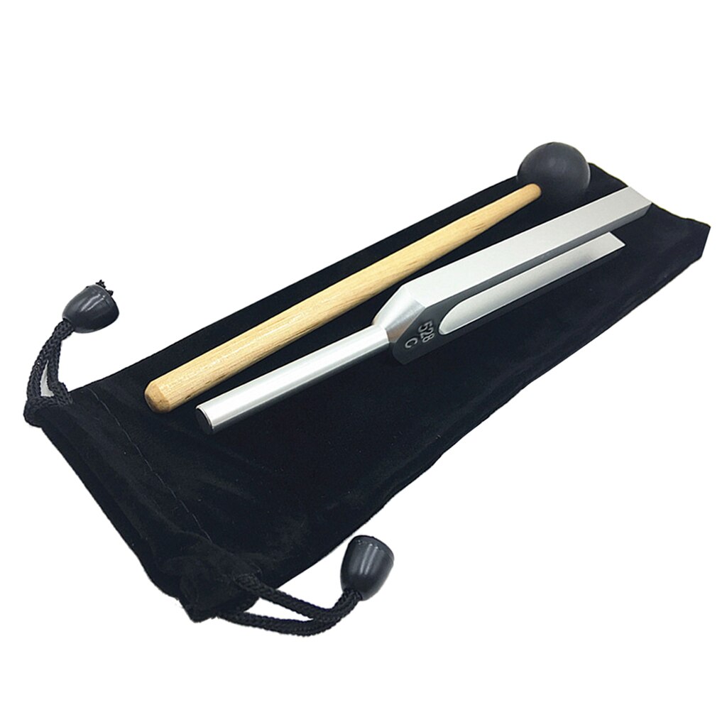 528Hz Hoge Frequentie Tuning Vork & Mallet Set Voor Meditatie Ontspanning