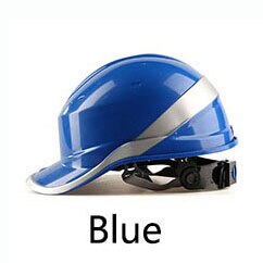 Casco de seguridad con aislamiento de Material ABS, casco de trabajo con raya de fósforo, protección aislante para sitio de construcción, 102018: Azul