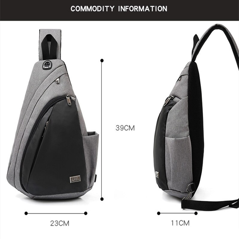 Men's Chest Bag Unisex Nylon Solid Color Zip Soft Crossbody Versatile Reflective Travel Purses And Handbags Bolsa Feminina