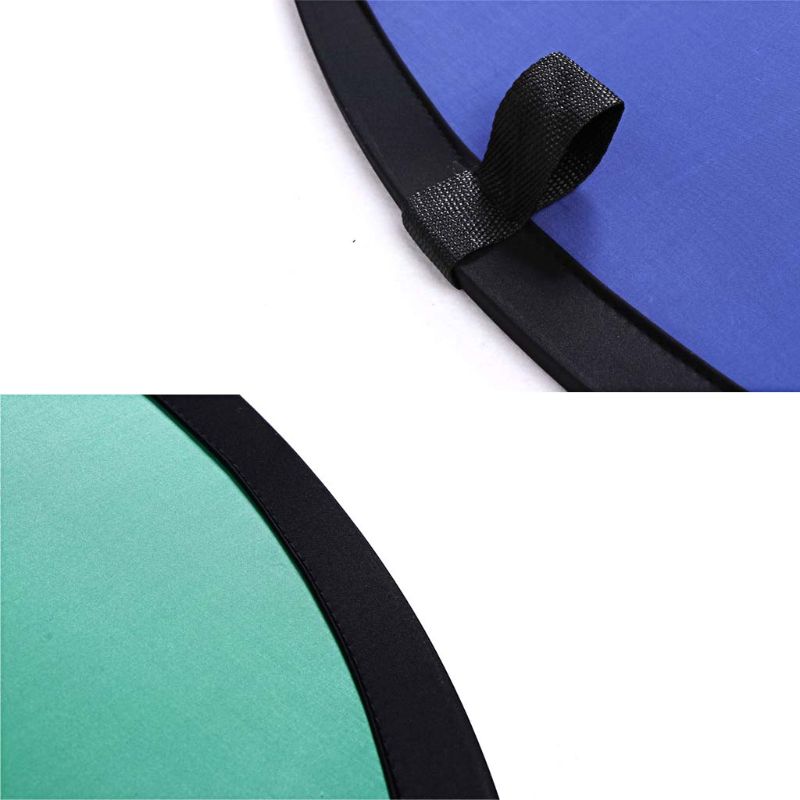 Reflector portátil plegable ovalado, pantalla azul y verde, Reflector de luz de foto croma para fotografía, 100x150CM