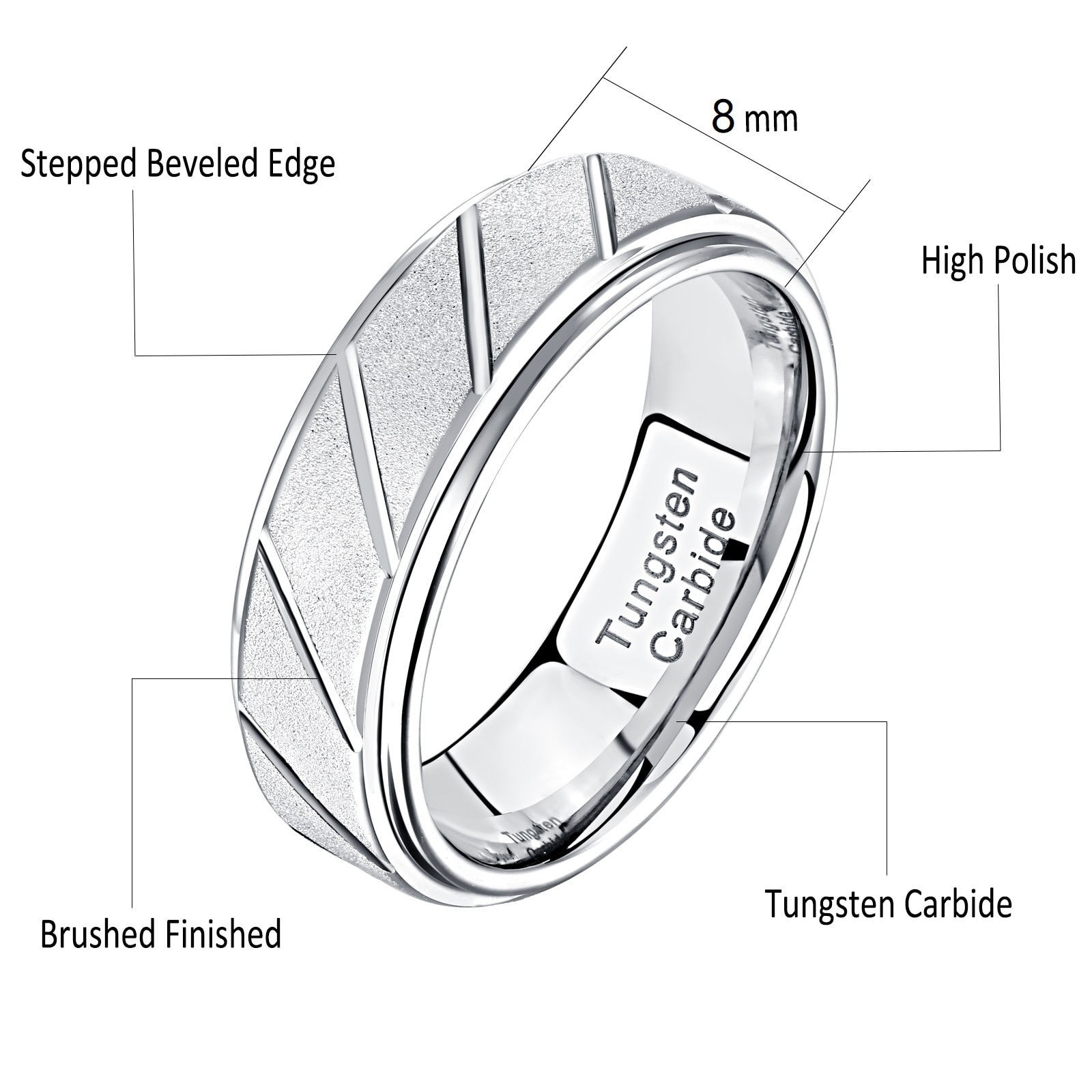 Anillo infinito de boda con patrón de ondas doradas para hombre y mujer, anillos de acero de titanio para pareja, joyería de compromiso,