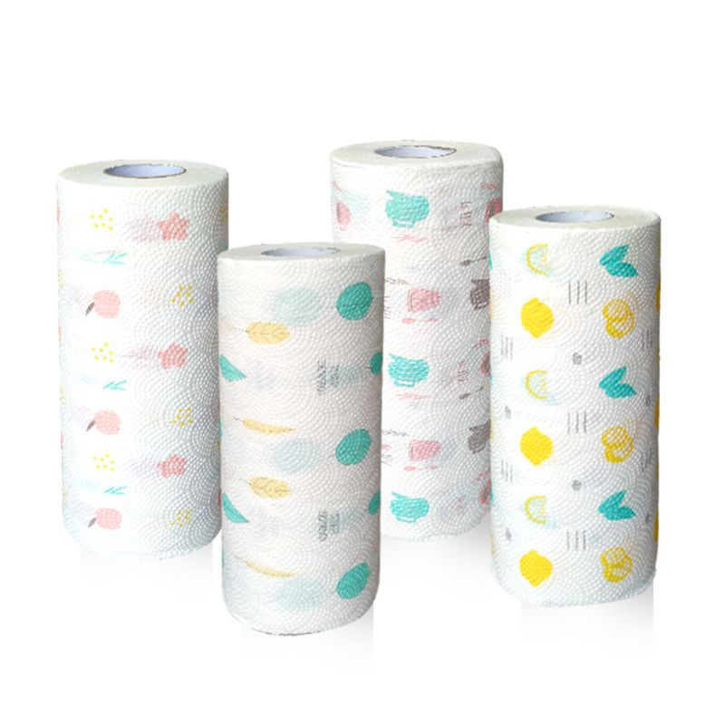 1 Rolls Toilet Paper No Fluorescent Agent Soft Stronge 3-Ply Sheets Bath Tissue Beautiful and Romantic Printing