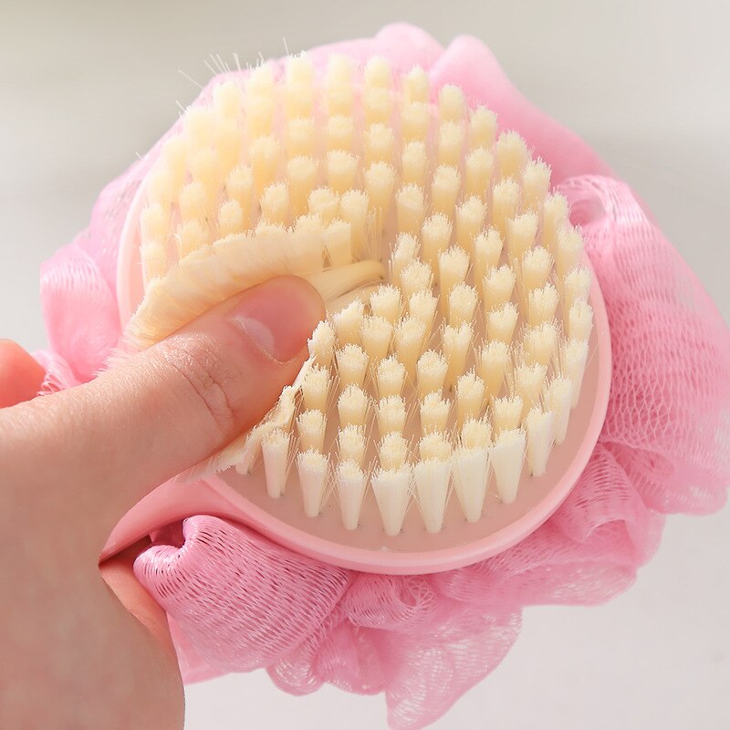 Cepillo de esponja para ducha de baño, accesorio colgante de mango largo, malla suave para la espalda, recién llegado