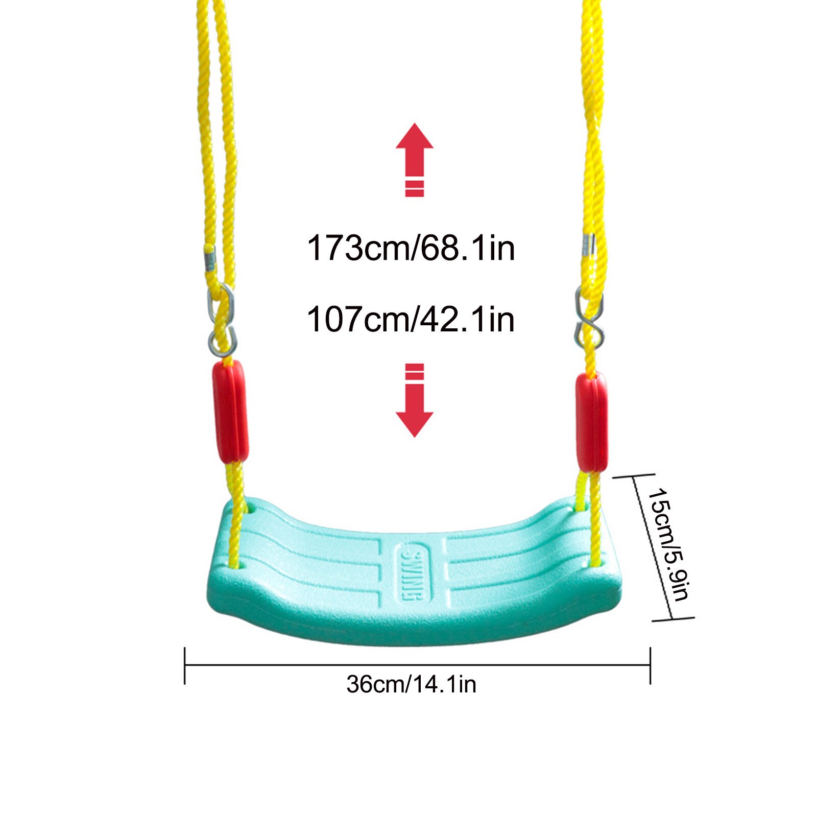 Altalena per bambini in plastica con sedile per albero per bambini in corda regolabile altalena comoda per interni all&#39;aperto per bambini balancoire enfant