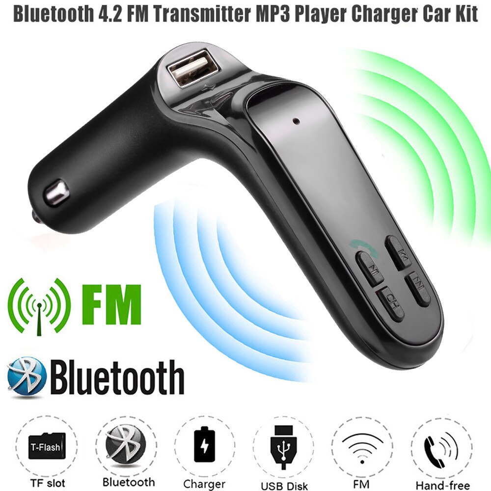 Voor Auto Fm-zender Bluetooth Handsfree Lcd MP3 Speler Radio Kit Auto Accessoires Ondersteuning Telefoon Smart Auto MP3 speler