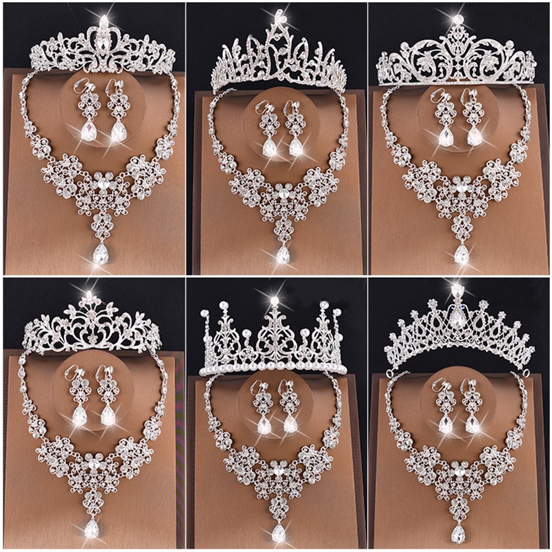 Mansati Gesimuleerde Parels Bruiloft Sieraden Sets voor Bridal Hanger Ketting Oorbellen Party Sieraden Sets Voor Vrouw Bruid 3 stks Set