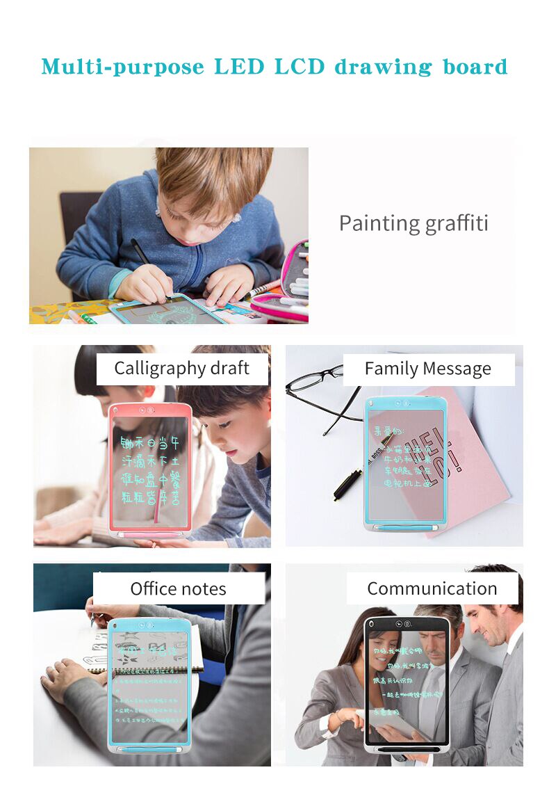 LCD Drawing Board 4.4 8.5 12 Inch Children Math Drawing Practice Handwriting Board Electronic Drawing Tablet Toy Kids Toys