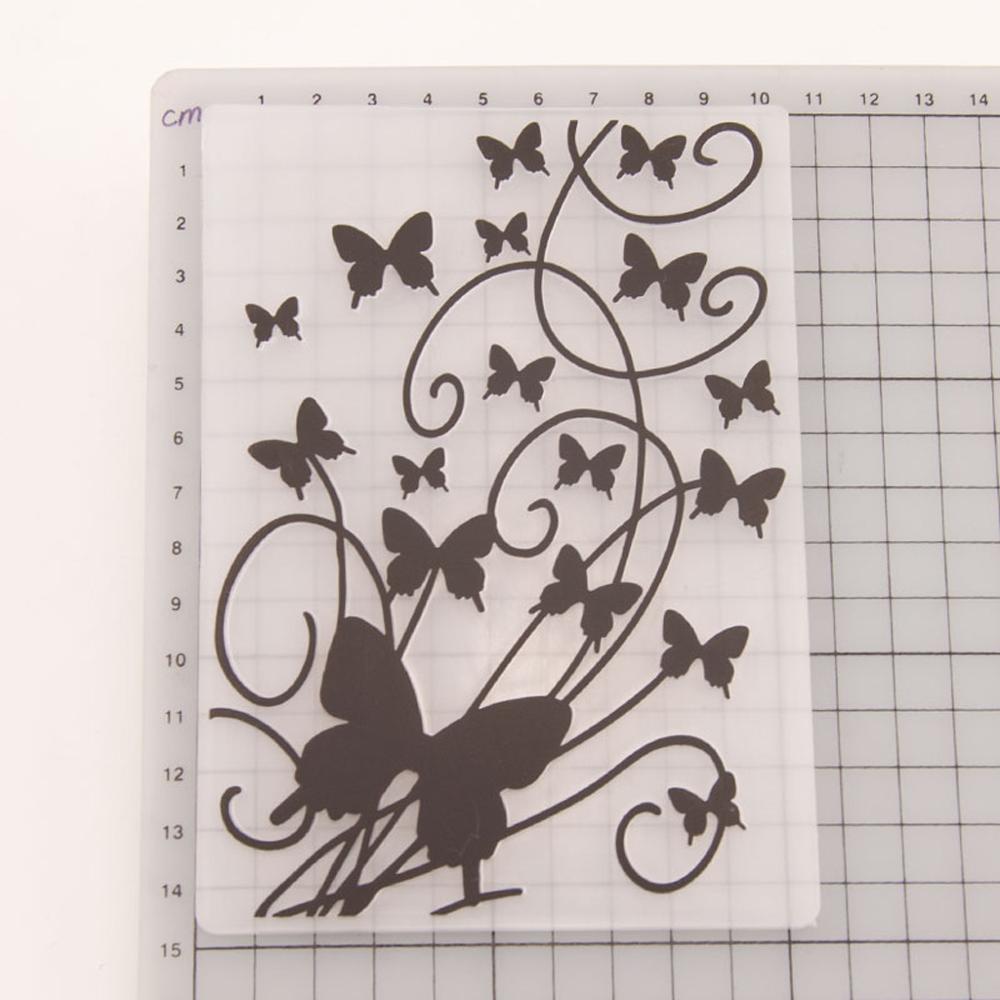 Plastic Embossing Folder Template DIY Scrapbook Photo Album Card Making Decoration Crafts Butterfly