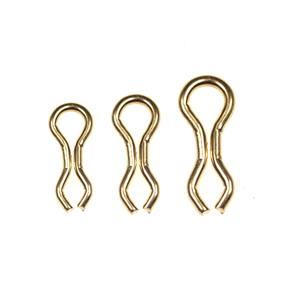 Bimoo-Ojales de latón para pescar, 50 Uds., para moldes de peso de plomo, anillo giratorio de latón, plomo a presión, Color dorado