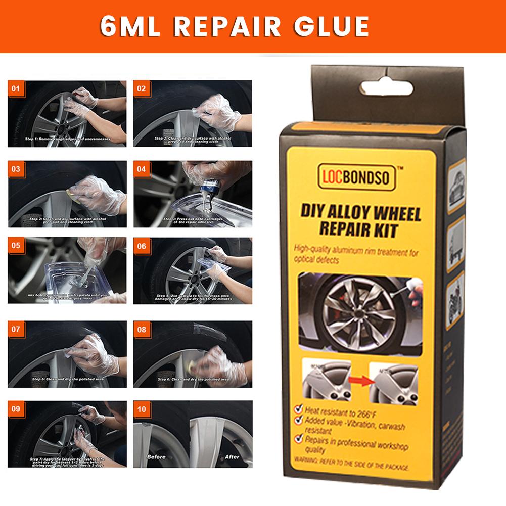 DIY Alloy Wheel Repair Kits Wheel Tire Mighty Repair Glue Tyre Sealer Tire Puncture Sealant Glue Bike Car Tire Repair Patch Seal