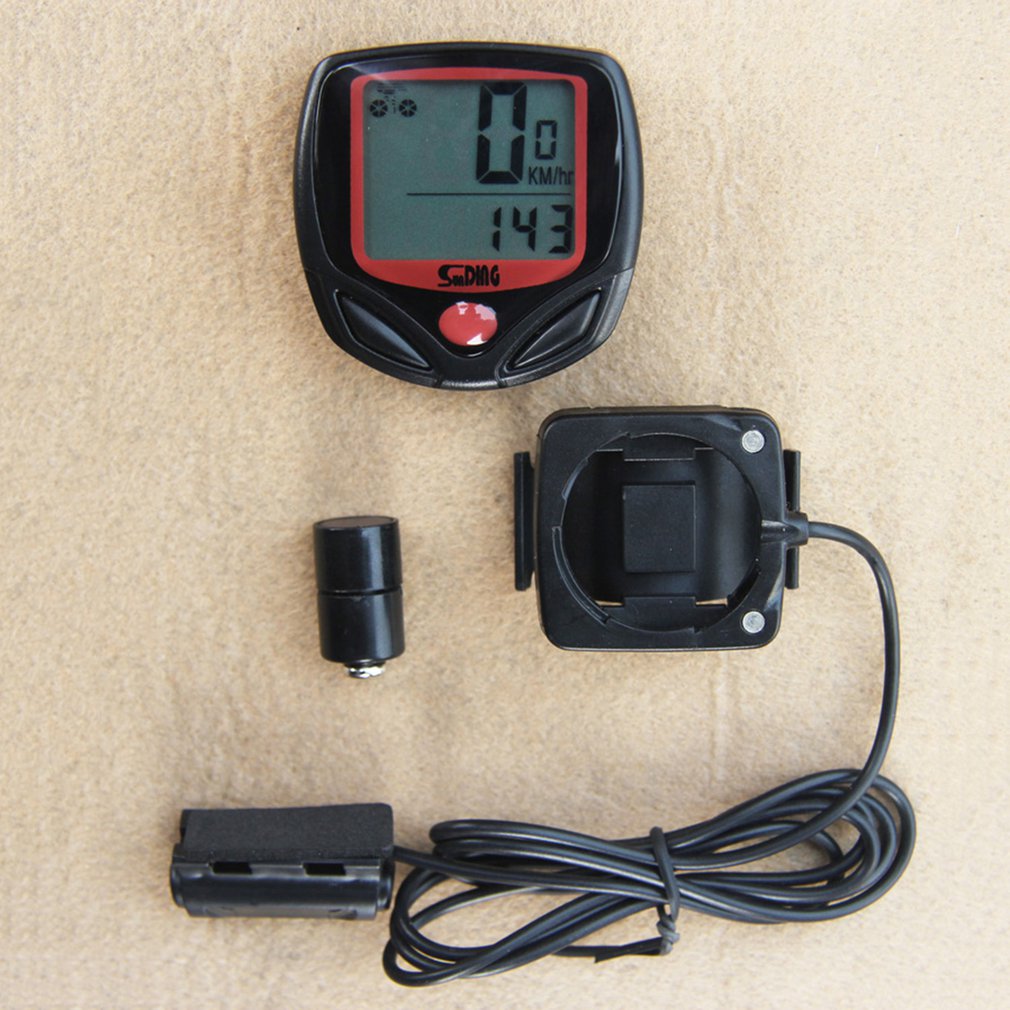 SUNDING Bike Computer Speedometer Wireless Waterproof Bicycle Odometer Cycle Computer Multi-Function LCD Back-Light Displays