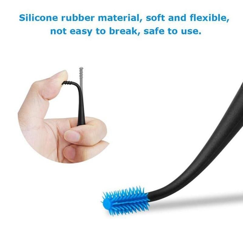 Cure-oreille en Silicone souple, cure-oreille à Double extrémité, dissolvant de cire d&#39;oreille, cuillère, outil de nettoyage des oreilles, 1 pièces