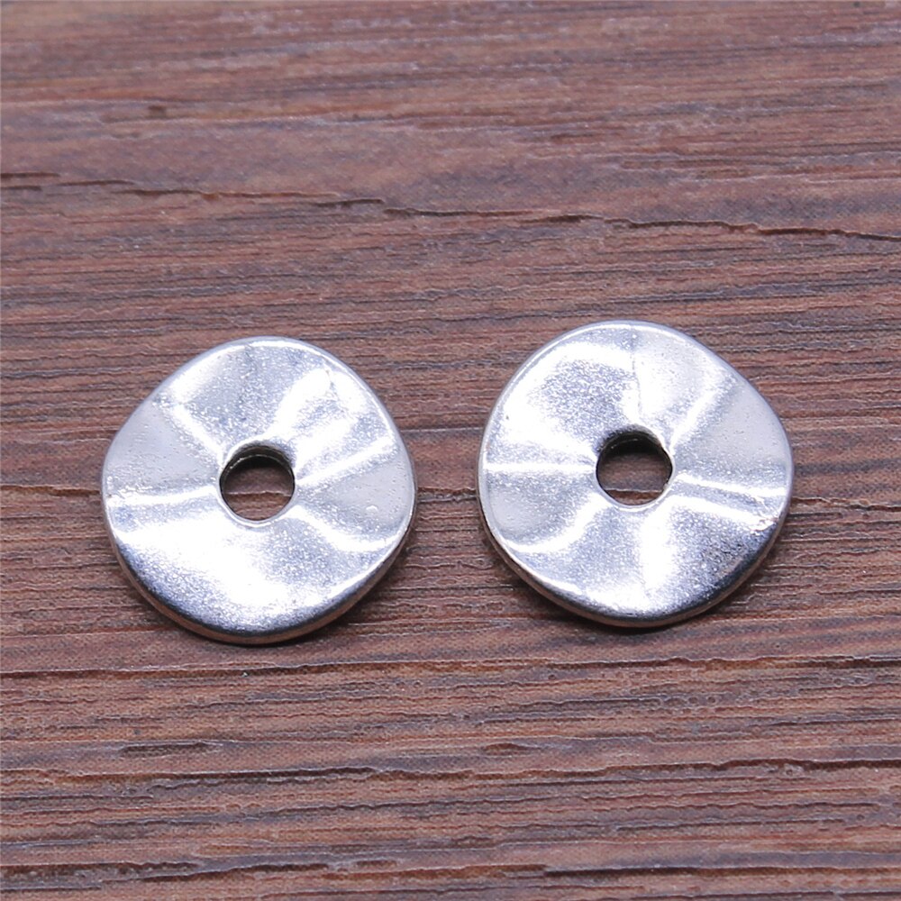 Wysiwyg 12 Stks/partij Antiek Zilver Kleur 12X12Mm Onregelmatige Spacer Sieraden Bevindingen Voor Sieraden Maken