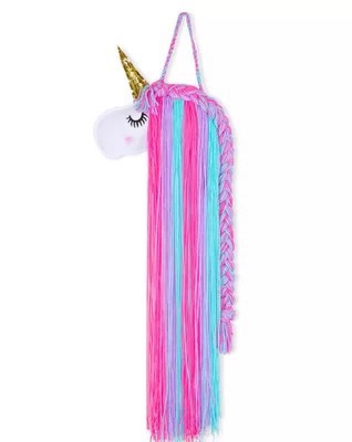 Cute Unicorn Storage Hanging Wall Headwear Hairpin Storage Organizing Strip Rainbow Cloud Hair Clip Hairband Organiz Home Decor: Unicorn storage C