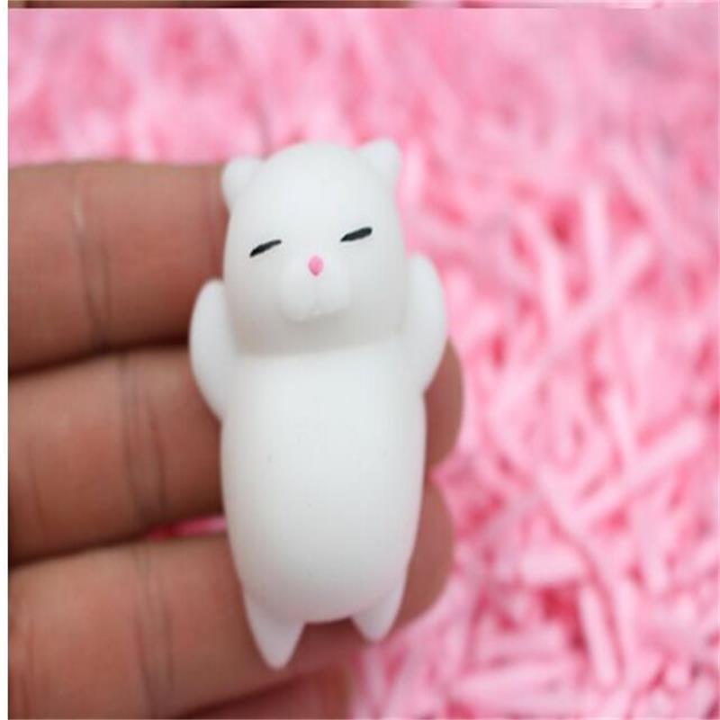 Sød original japan doven kat mochi dekomprimere squishy squeeze cat healing legetøj mini fest favoriserer: Hvid