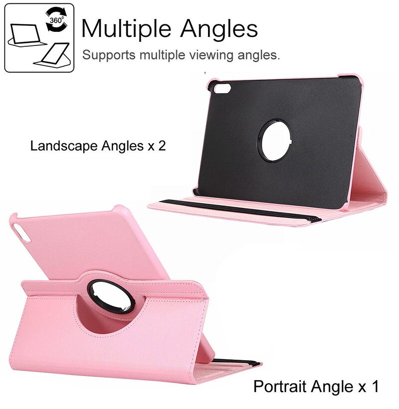 360 Degree Rotating for Huawei MatePad Mate Pad 10.4 Case BAH3-W09 BAH3-AL00 PU Leather Tablet Cover for Huawei Honor V6 Case