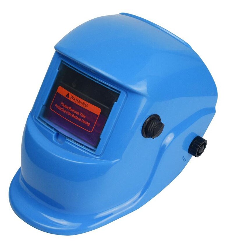 Solar Auto Darkening MIG MMA Electric Welding Mask Helmet Welding Lens for Welding Machine or Plasma Cutter: blue