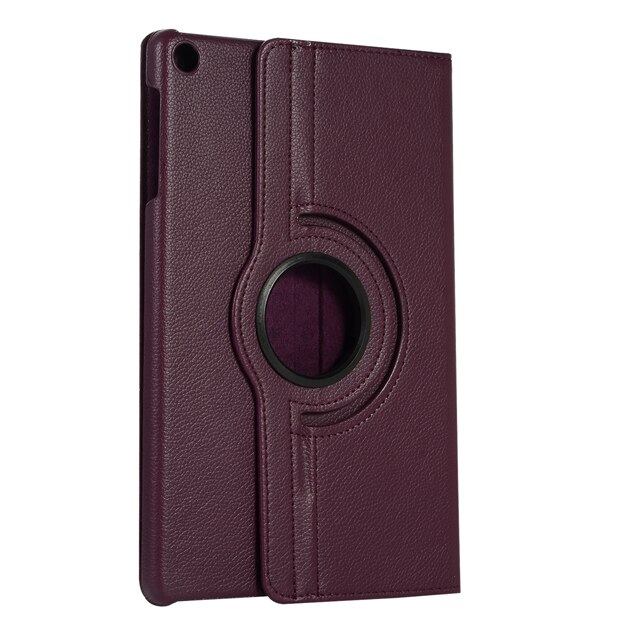 360 Rotating Case for Samsung Galaxy Tab A 10.1 T510 T515 SM-T510 SM-T515 Folding Stand Cover PU Leather Case Tablet Funda: Purple