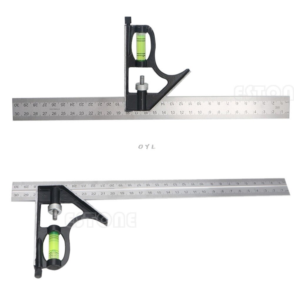 Adjustable Engineers Combination Try Square Set Right Angle Ruler 300mm(12")