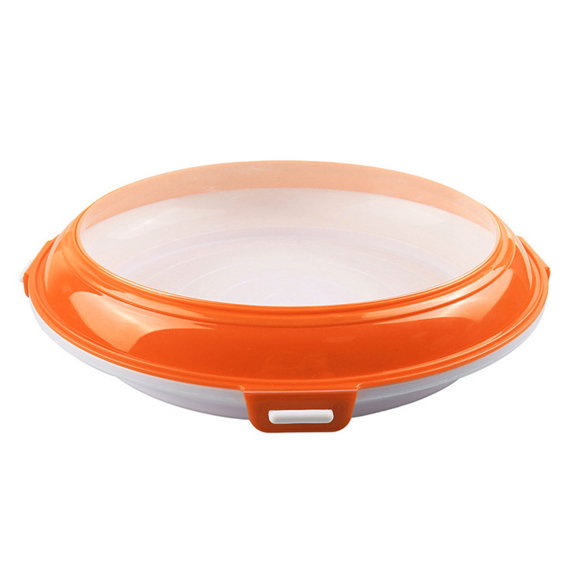 Plato para comida de estilo nórdico redondo, plato para comida de plástico de grado alimenticio, bandeja de preservación al vacío para artículos de mesa plato para Cena: Orange