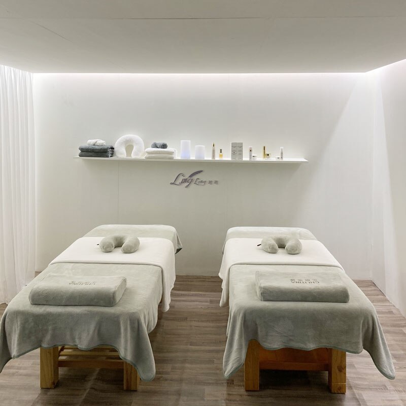 Massage Bed Enkel Laken Schoonheidssalon Pure Kleur Herfst En Winter Laken Huid Management Laken Met Gat: green