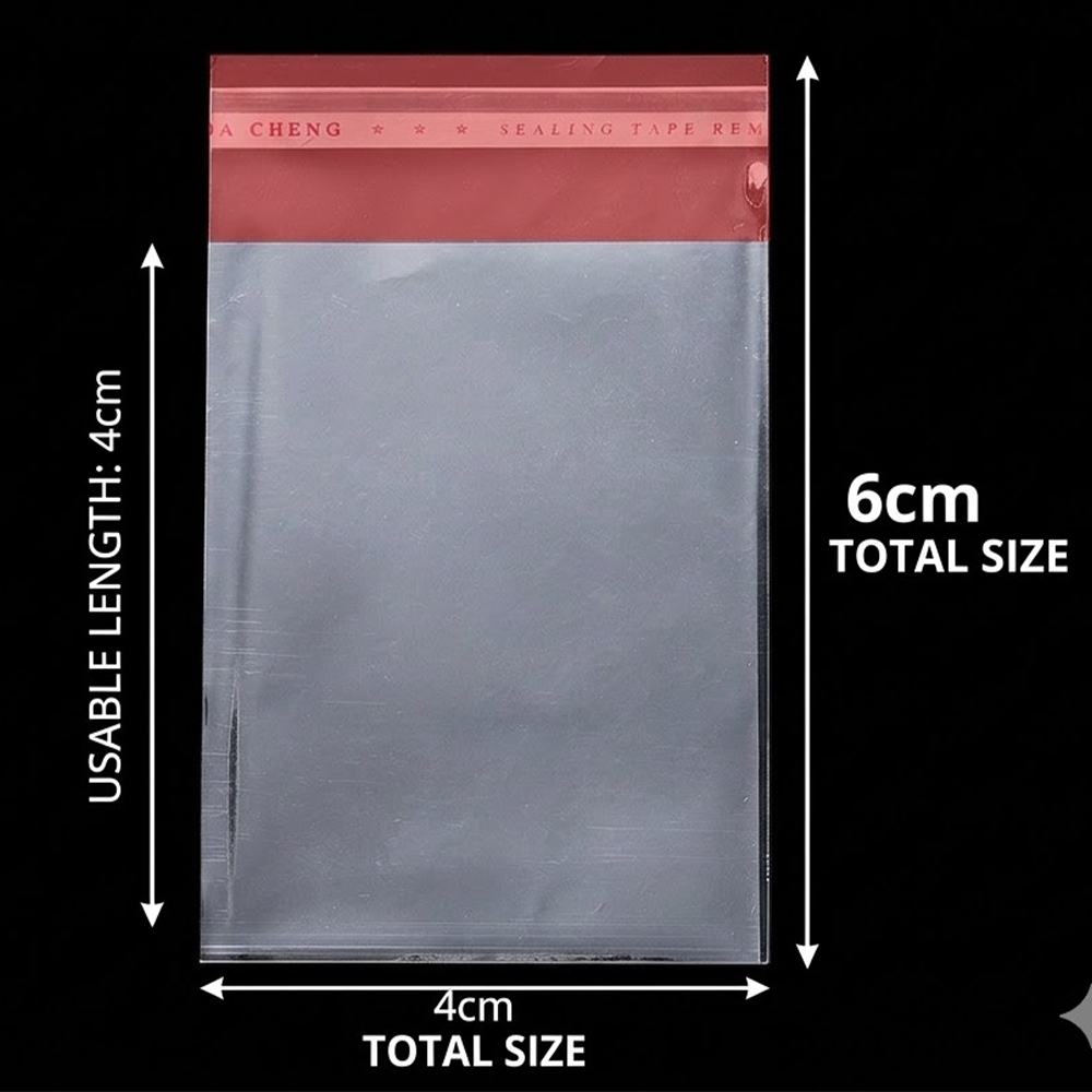 Bolsas de celofán autoadhesivas transparentes, bolsas de celofán de plástico OPP, bolsas de y bolsas de embalaje de joyería, 100 unids/lote: BLANCO