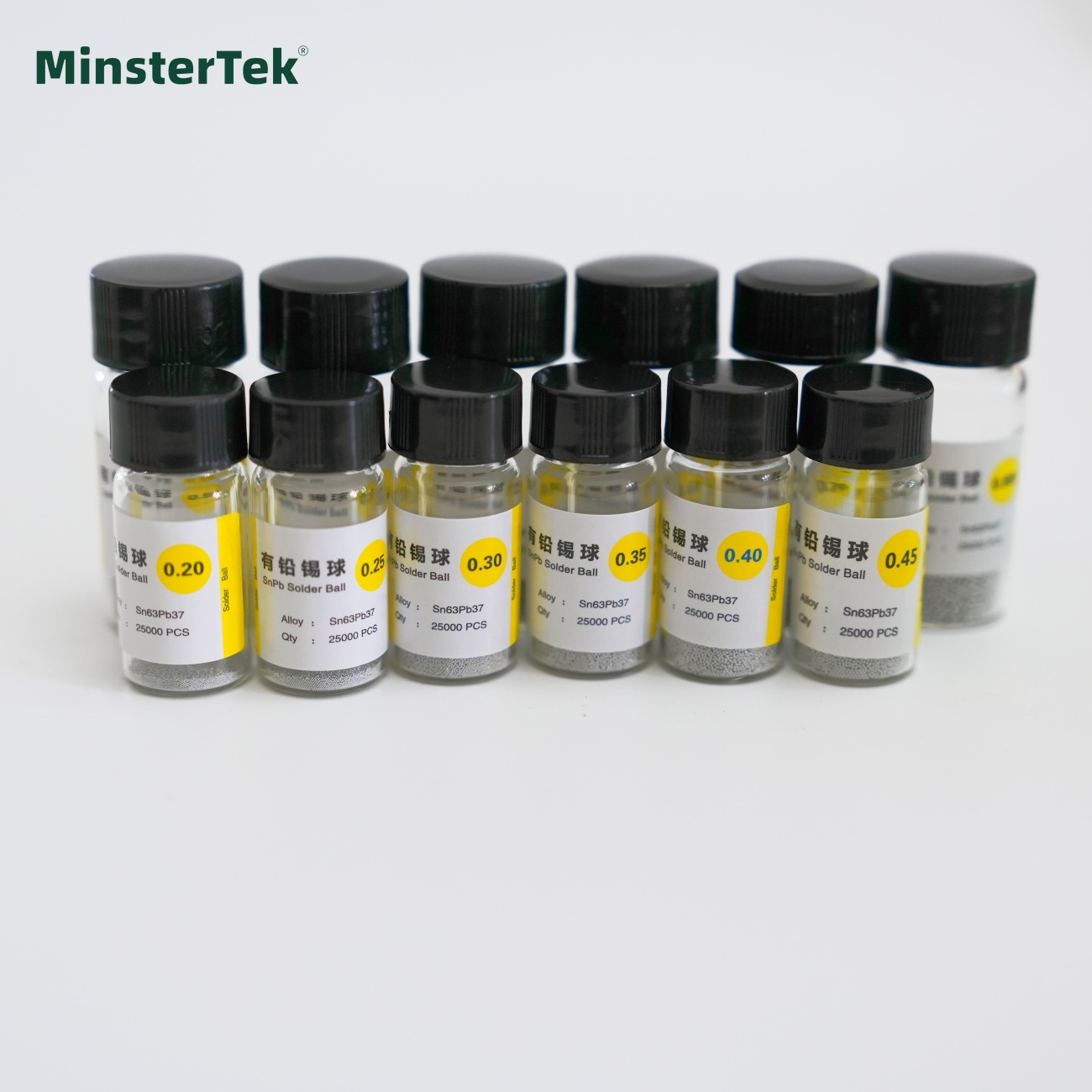 Leaded Solder Balls BGA Reballing Soldering Welding Railing Ball Spheres 0.2/0.25/0.3/0.35/0.4/0/45/0.5/0/55/0.6/0.64mm 25K