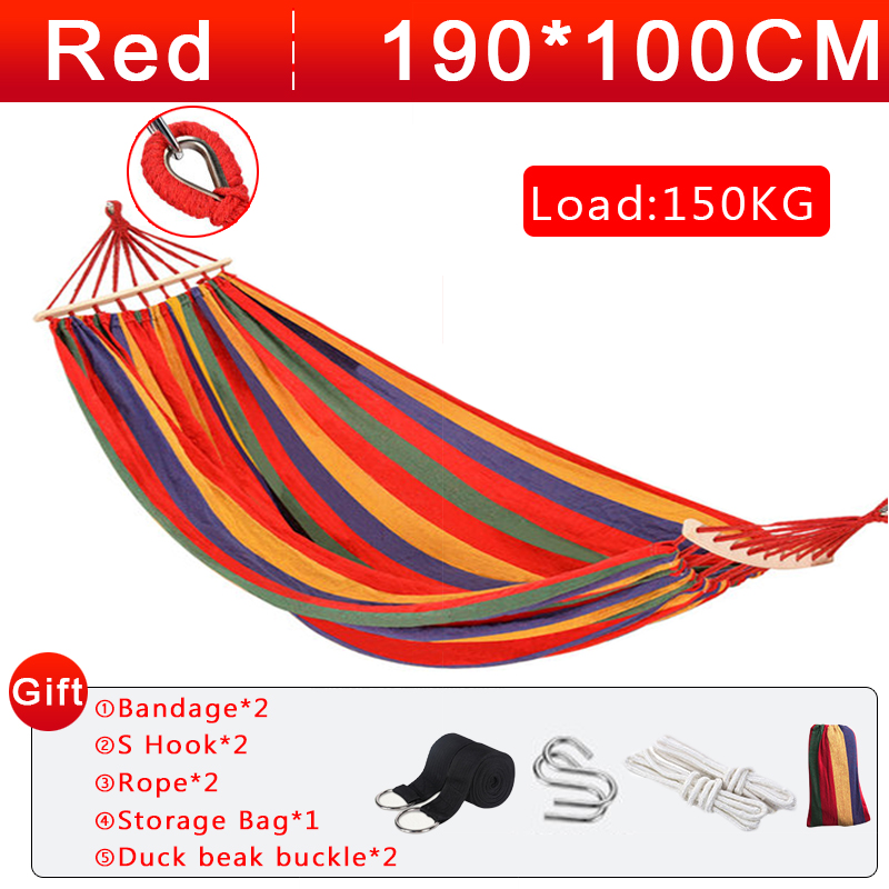 Hamaca a rayas para exteriores, hamaca portátil para jardín, columpio de viaje para acampar, cama colgante de lona, columpio antivuelco para Picnic, ocio, bosque: Gris oscuro