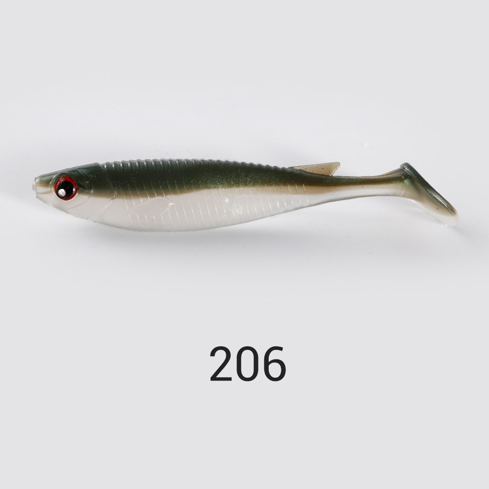 Noeby – leurre souple en PVC avec queue de pagaie, appât artificiel Wobbler idéal pour la pêche au brochet, yeux 3D, 11.5cm, 13.6g: 206