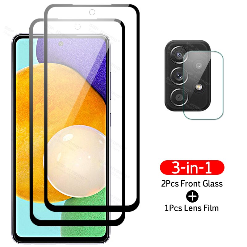 For Samsung a52 Tremp Safety Glass on For Samsung Galaxy A72 A52 A32 5G A42 A12 A02 A02s 4G Camera Screen Protector Sklo Shield