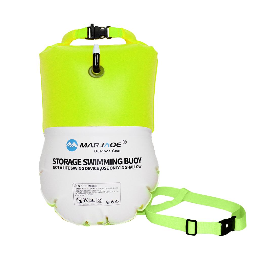 20l udendørs svømme bøje multifunktionel svømning drevpose åbent vand svømmetræning bøje til vandsportselskere: Gul
