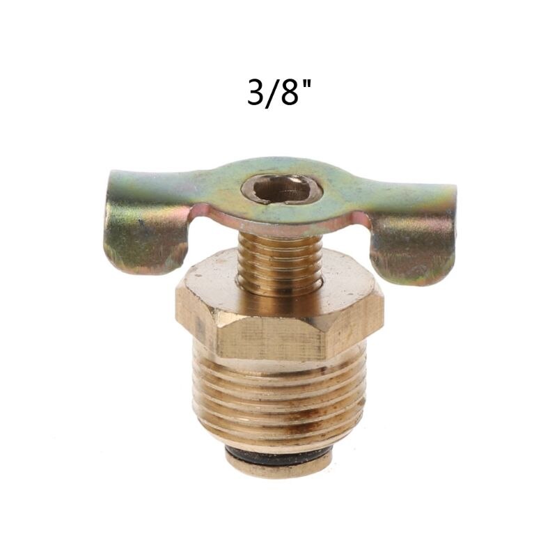 NPT 1/4" 3/8" 1/2‘’Solid Brass Drain Valve Compressor Air Tank Port Fittings Petcock Water Drain Valve Replacement Part