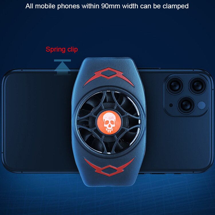 Universal Cell Phone Cooler Portable Mobile Phone Radiator Phone Cooling Fan Dissipate Heat Cooling Phone Temperature For Gaming