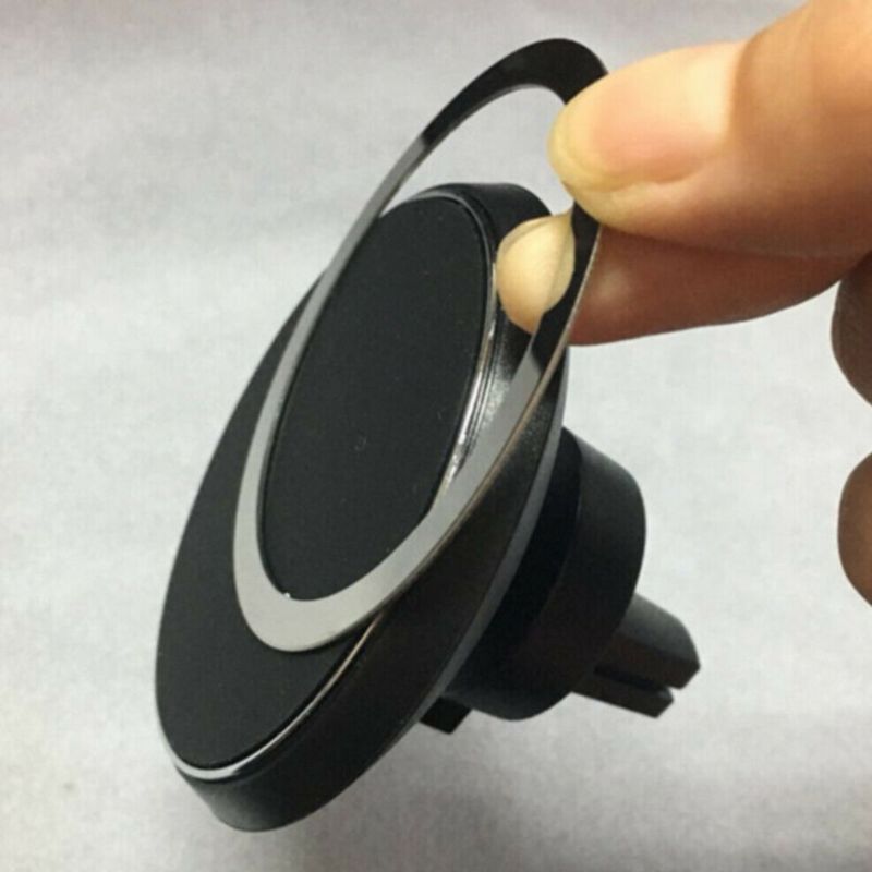 Universal Round Metal Rings for Magnetic Qi Wireless Charger Air Vent Magnet Car Mount Holder For iPhone Smart Phones