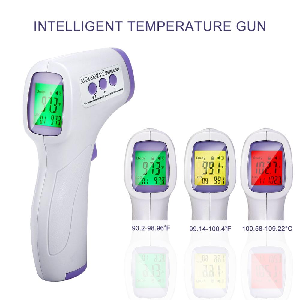 Digitalt øre pandetermometer lcd infrarød babytermometer berøringsfri kropstemperaturmåler temperatur med feberalarm: Type 10