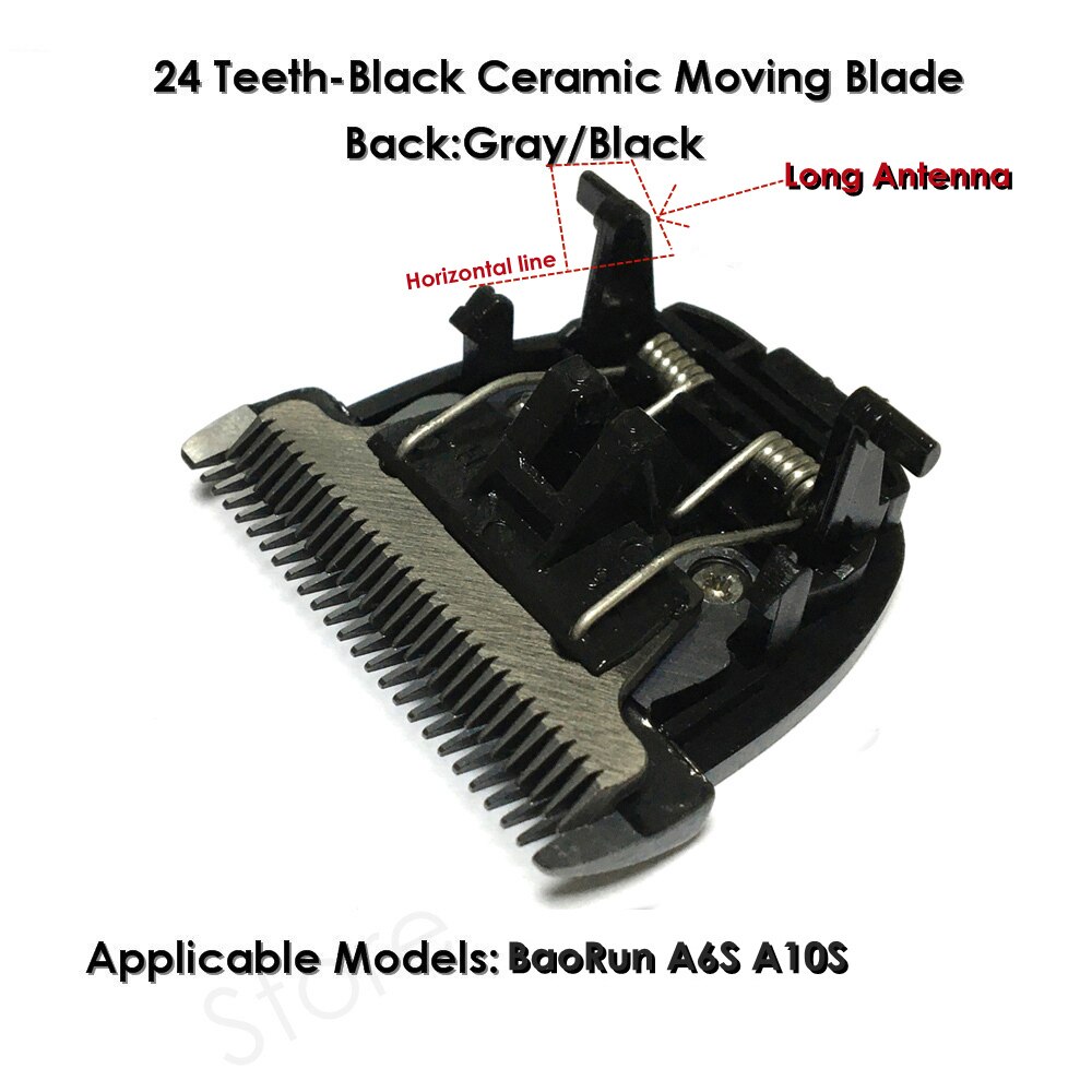 BaoRun-cuchillas de repuesto originales para cortadora de pelo de perro, cuchillas de corte de cerámica para P2, P3, P6, P7, P9, S1, 24, 33 dientes opcionales: YELLOW