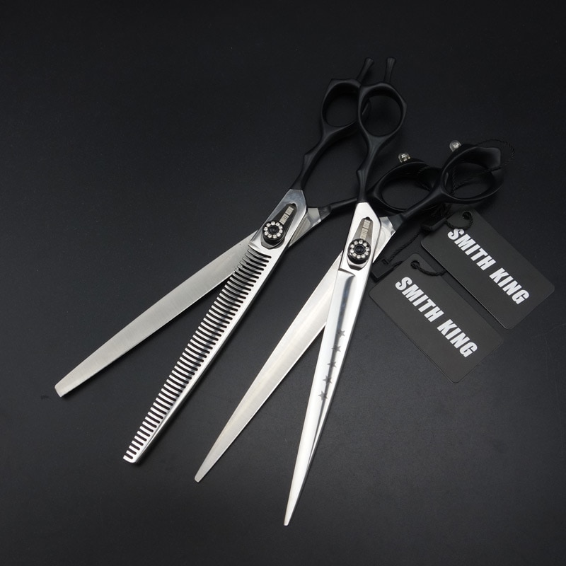 SMITH KING 8" PET Dog GROOMING SCISSORS Cutting shears&Thinning Shears Elastic paint handle + kits SUSP440C K229
