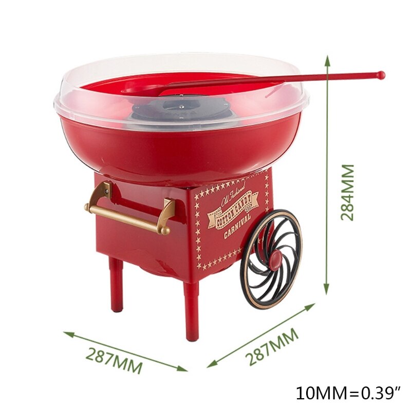 Retro Trolley Suikerspin Machine Mini Candy Floss Maker Thuis Machine