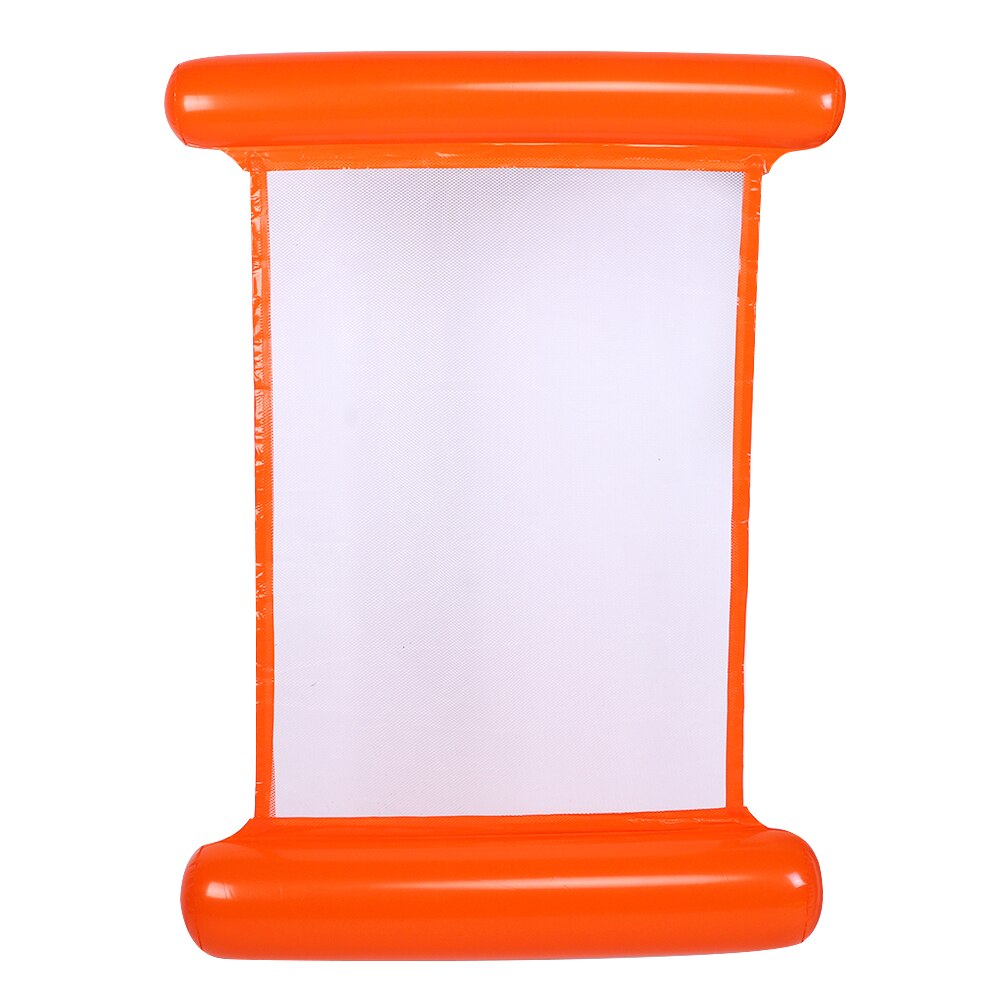 Bed Pool Party Portable Floating Inflatable Water Bed Foldable Hammock Swimming Pool Floating Chair: Orange