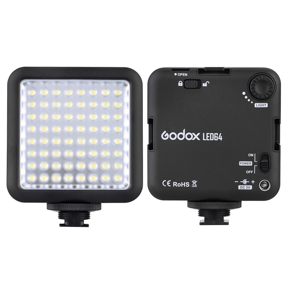 Godox LED64 LED Video Licht voor DSLR Camera Camcorder mini DVR als Licht Vullen voor Bruiloft Nieuws Interview Macro fotografie