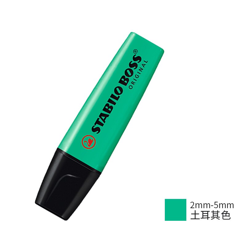 STABILO BOSS Pastel Highlighter Original Markers Environmental Pens For School Office Marking Focus Stationery 1Pcs: blue green 1pcs