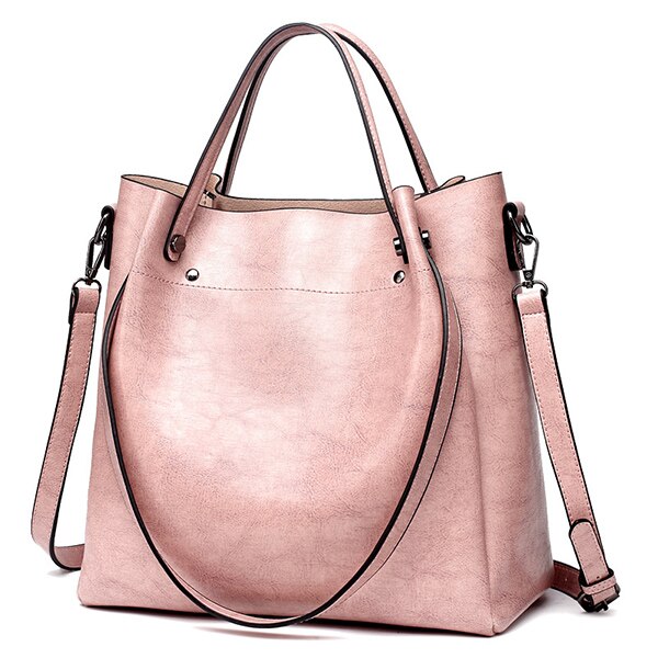 HJPHOEBAG femmes sac de créateur de en cuir pu grande taille dames sac de messager de grande capacité sac à bandoulière YC023: pink