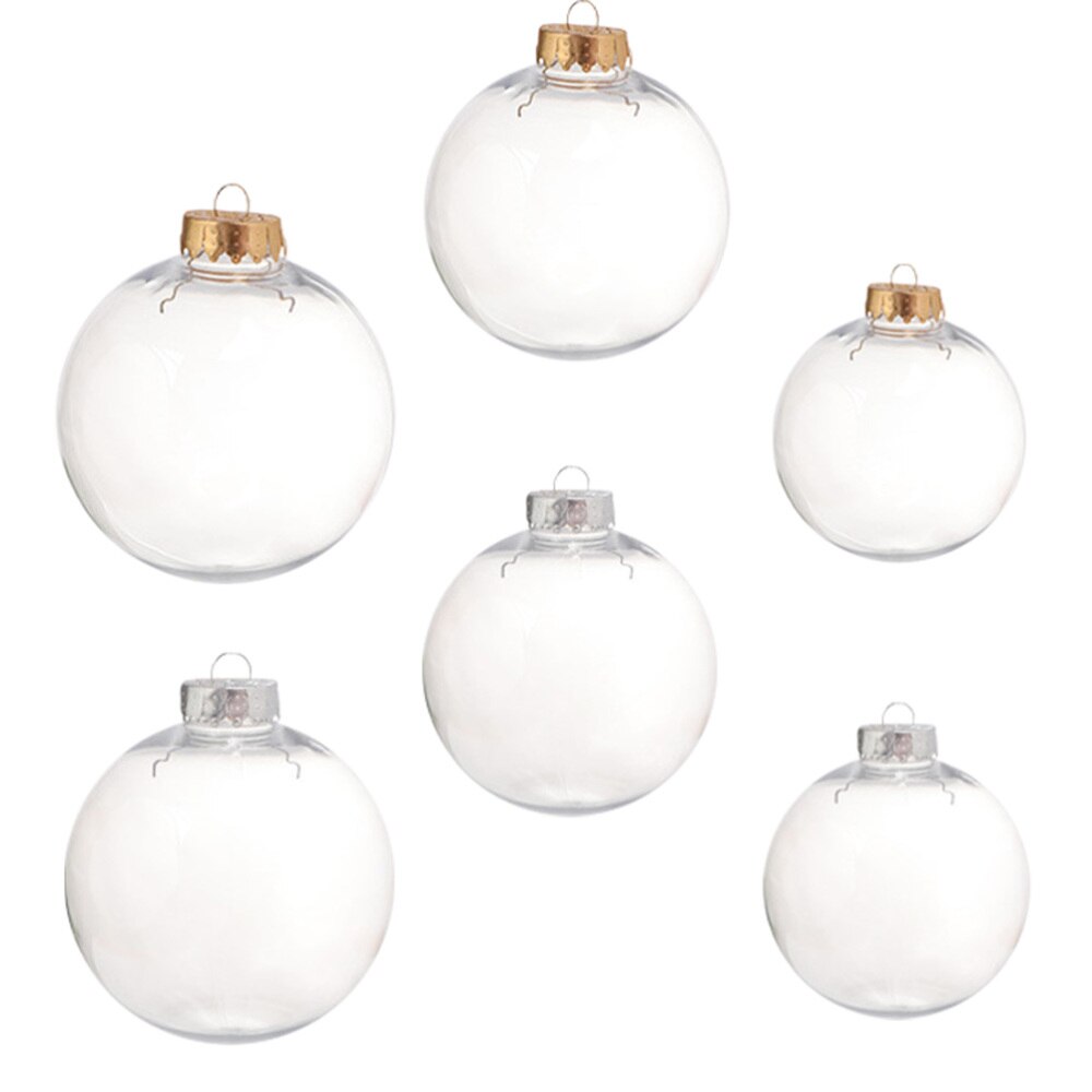 6Pcs Decorative Ball Transparent Ball Hollow Ball Hanging Ball Decor for Home Festival Party