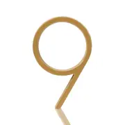 Anti Rust Satin Brass Gold House Address Numbers Floating Metal House Numbers Gold Modern Door Home Outdoor Metal Address Sign